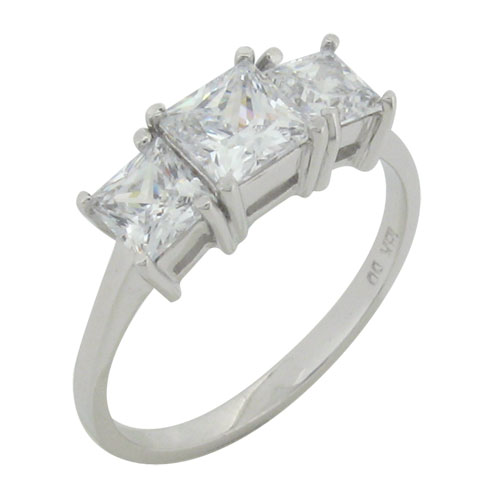 Princess cut x 3 Prong Set Ring
