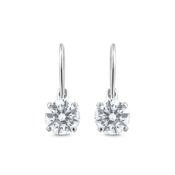 2ct Brilliant Cut, Prong Set, Loops Earring