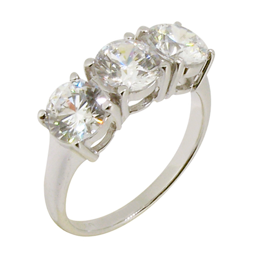 Trilogy Ring with Round 1.5ct