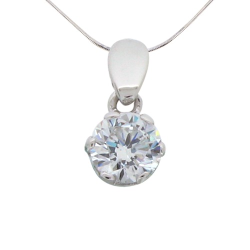 1ct Round Cut Diamond Solitaire Pendant