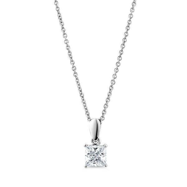 Pendant Solitaire Princess cut (6x6mm)