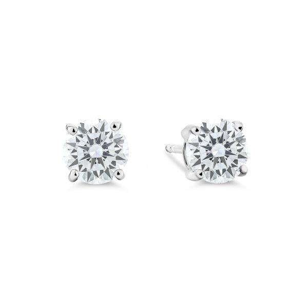 Solitaire Stud Earring - Round (8mm) - 4 prongs