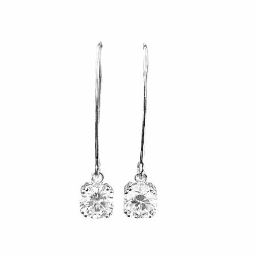 Earring French Hook with Brilliant Cut Drop