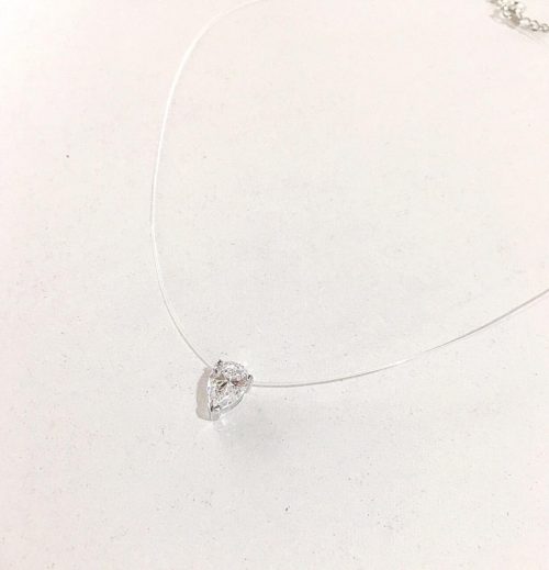 Pear-Shape-Diamond-Float-Pendant-on-Illusion-wire