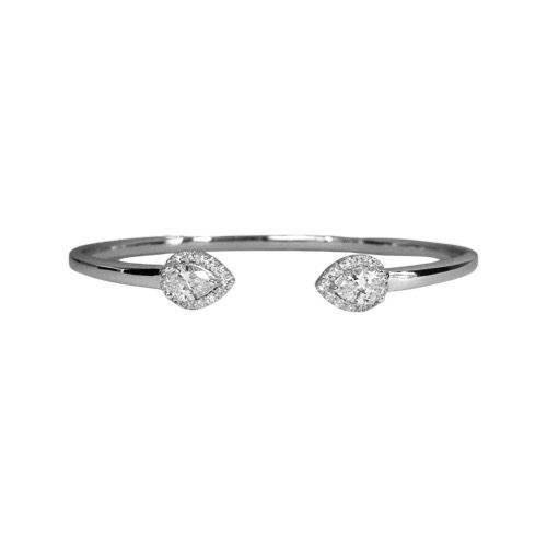 Pear-Shape Cuff Open Bangle