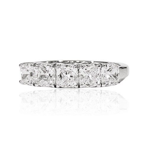 Classic Cushion Cut Five Stone Ring
