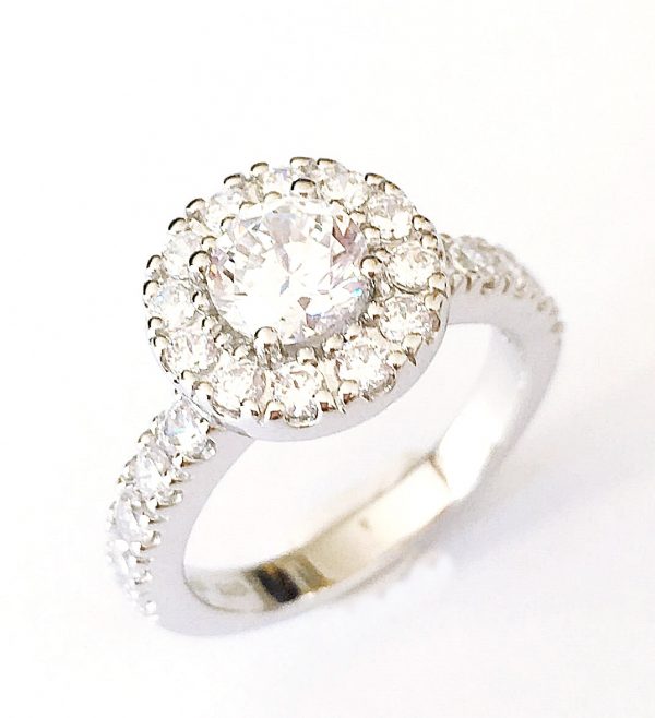 Halo Round Engagement Ring