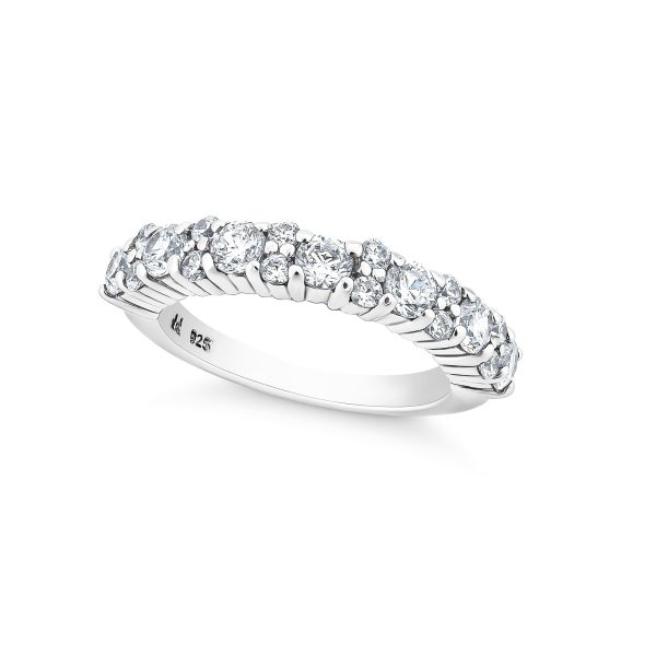Alternating Round Half Eternity Band