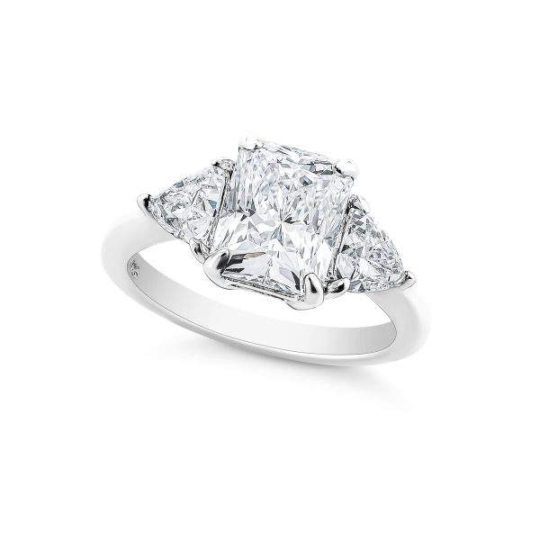 Radiant and Trillion Stone Ring
