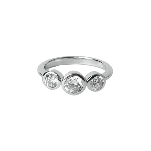 Triad Brilliant Bezel Set Ring